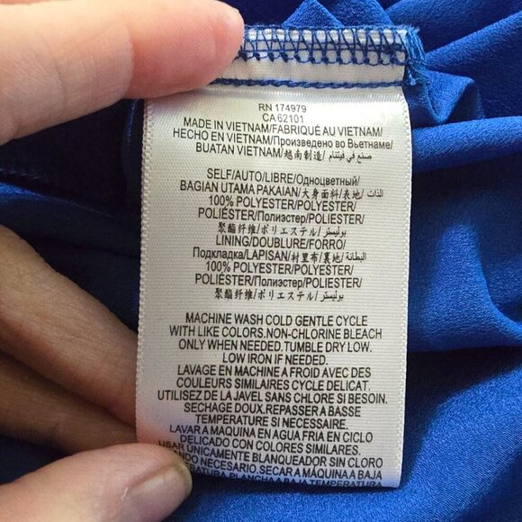 BCBGeneration NWT Neck Tie A-Line Flutter Bell Sleeve Chiffon Mini Dress Sz XS - Picture 9 of 10